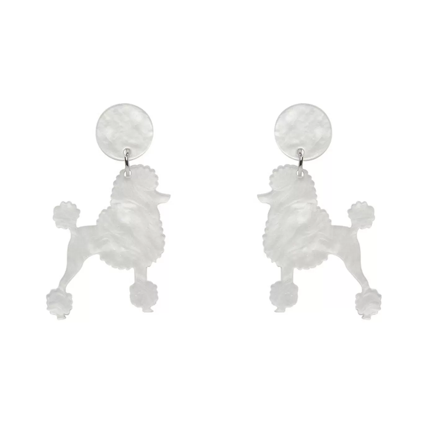 Erstwilder Poodle Ripple Post Drop Earrings - White* Essential Earrings