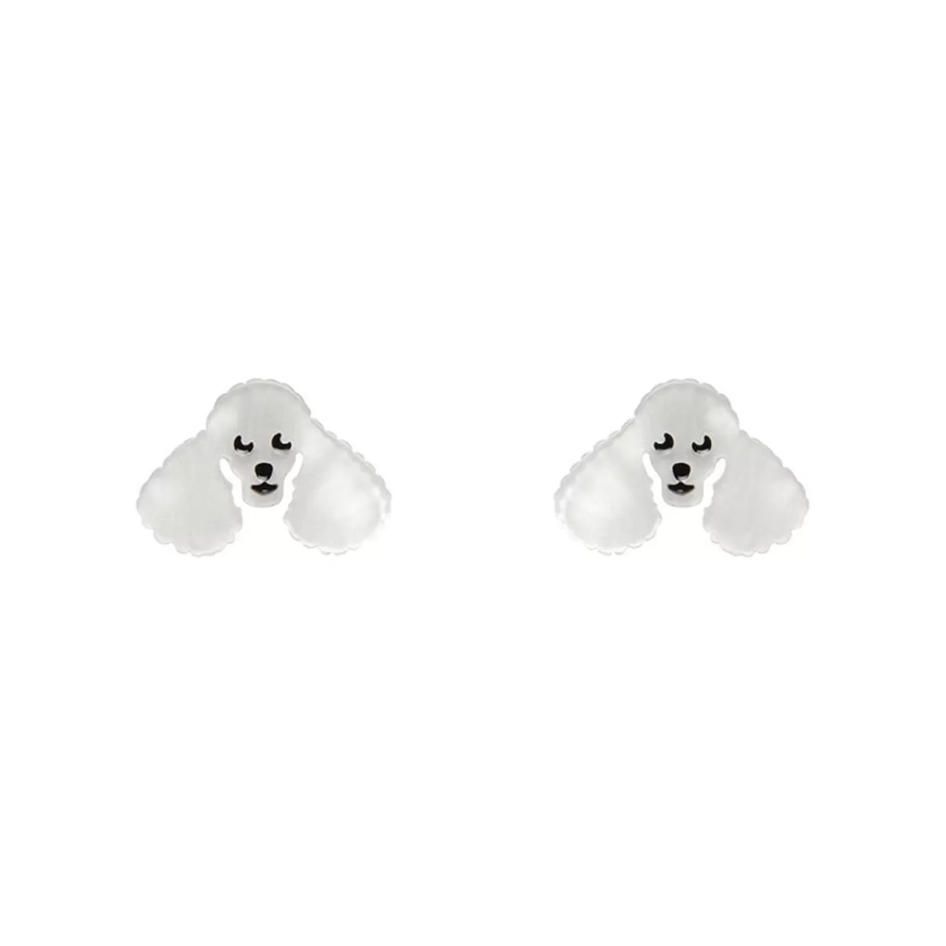Erstwilder Poodle Ripple Stud Earrings - White* Essential Earrings