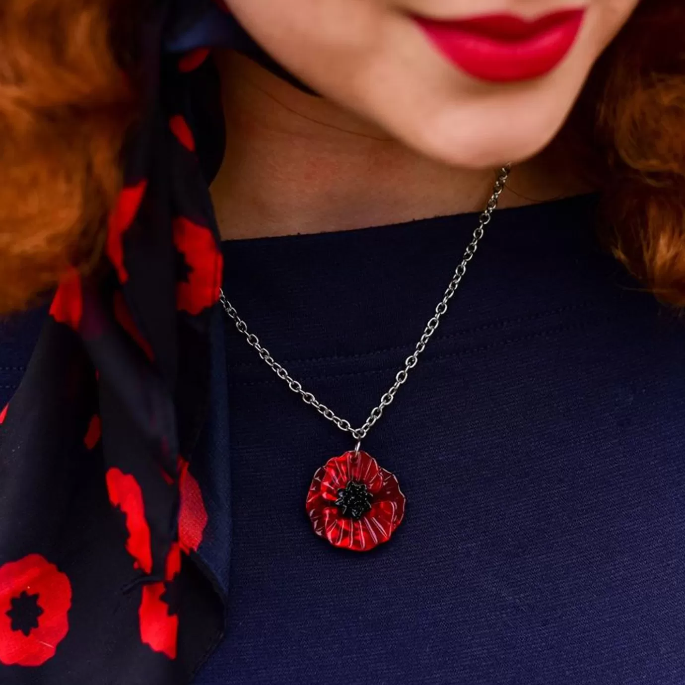 Erstwilder Poppy Field Mini Pendant Necklace* Necklaces