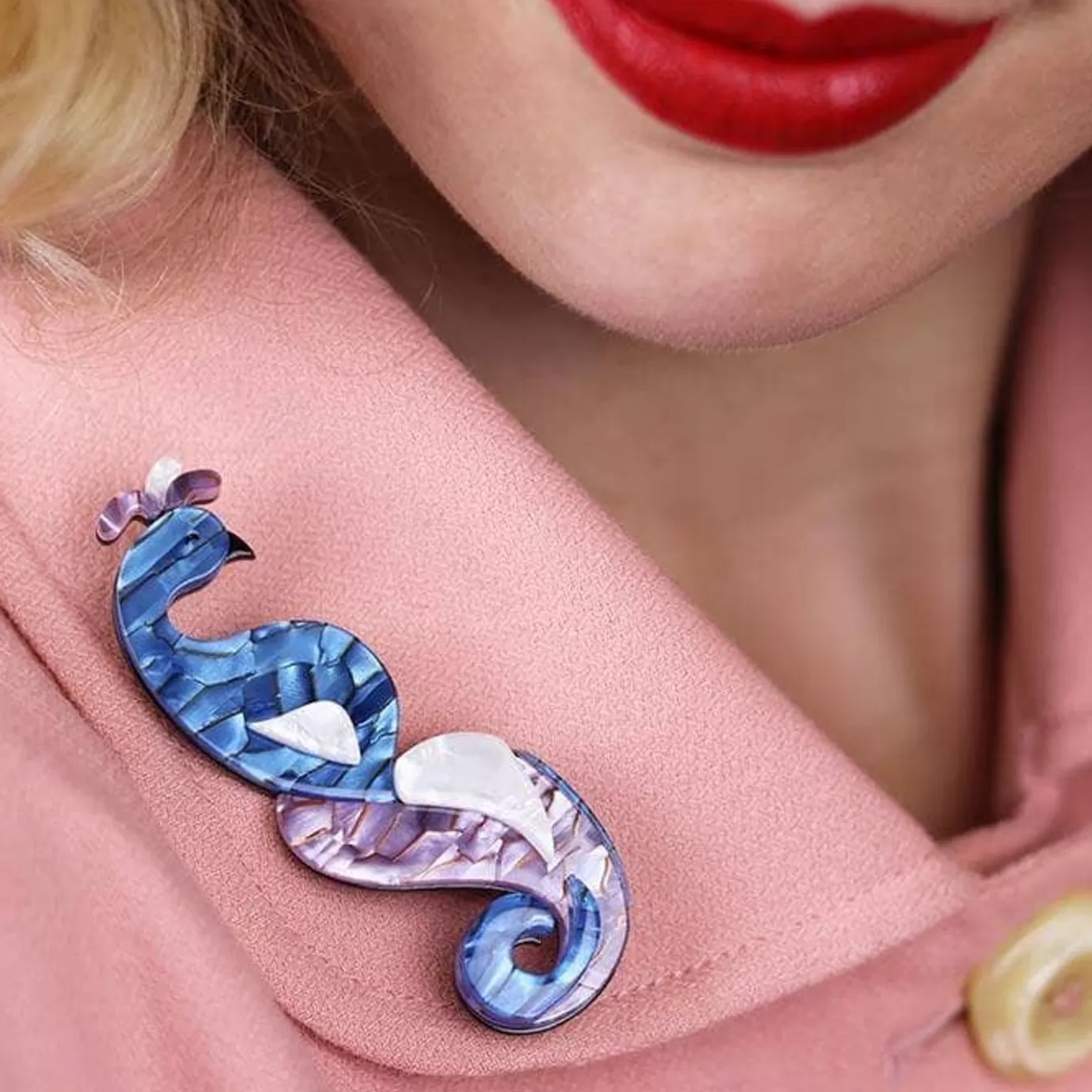 Erstwilder Precious Peafowl Bird Brooch* Brooches