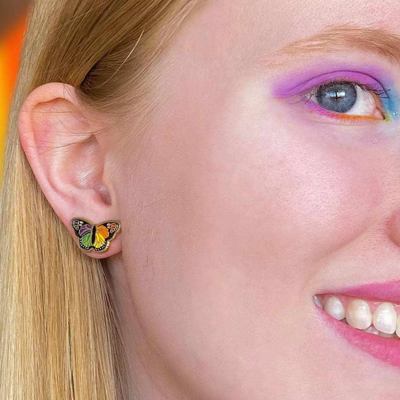 Erstwilder Prince Of Pride Butterfly Enamel Earrings* Enamel Earrings