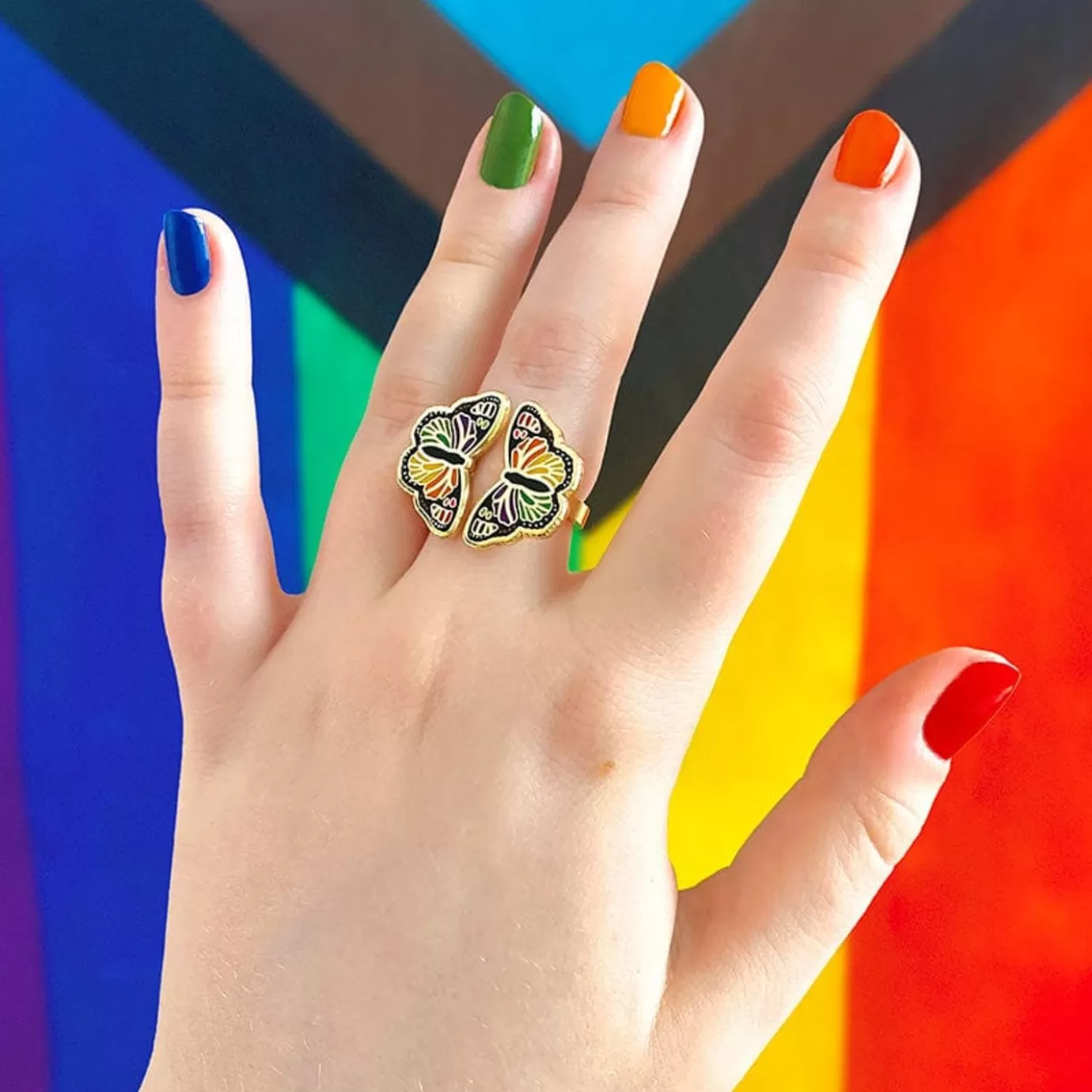 Erstwilder Prince Of Pride Butterfly Enamel Ring* Rings