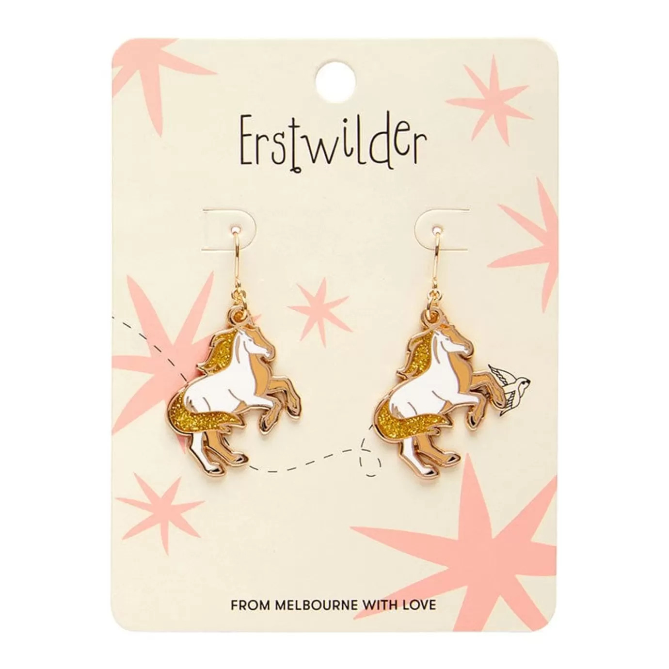 Erstwilder Princely Steed Enamel Drop Earrings* Enamel Earrings