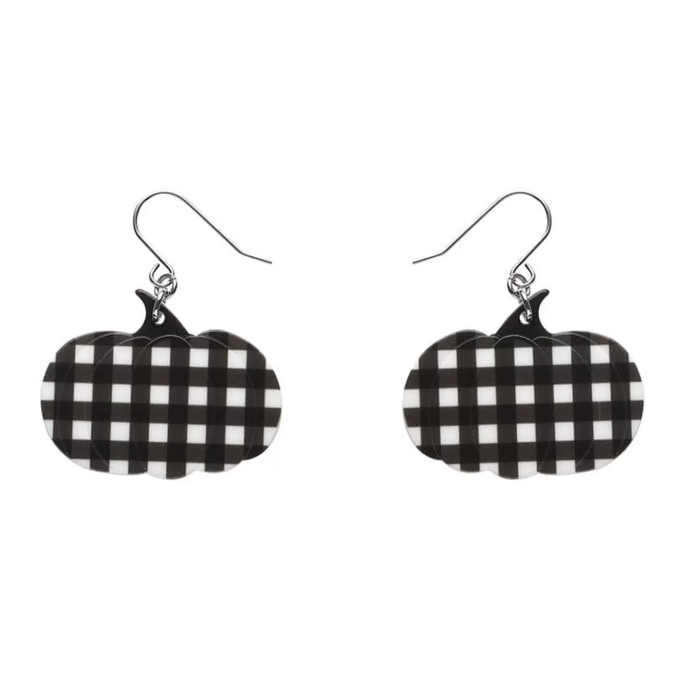 Erstwilder Pumpkin Gingham Drop Earrings - Black* Essential Earrings