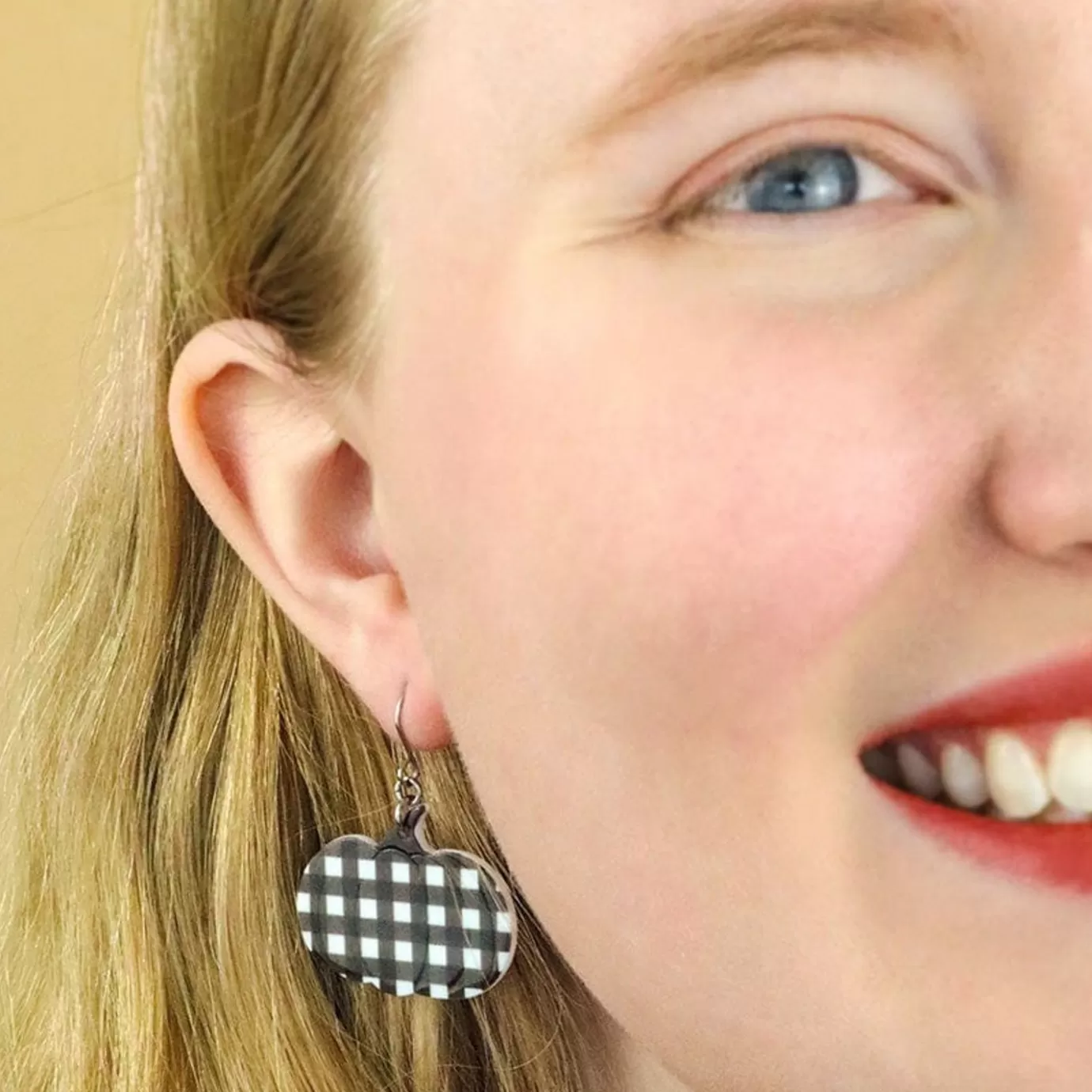 Erstwilder Pumpkin Gingham Drop Earrings - Black* Essential Earrings
