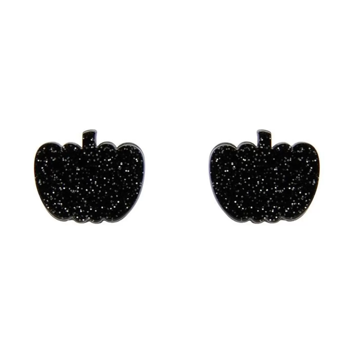 Erstwilder Pumpkin Glitter Resin Stud Earrings - Black* Essential Earrings