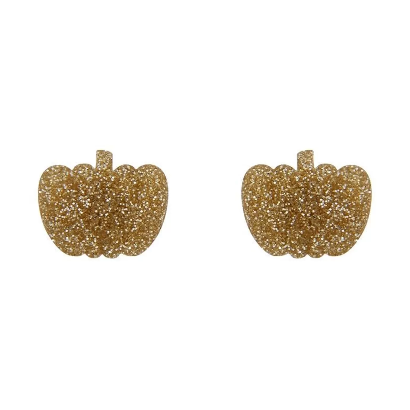 Erstwilder Pumpkin Glitter Resin Stud Earrings - Gold* Essential Earrings