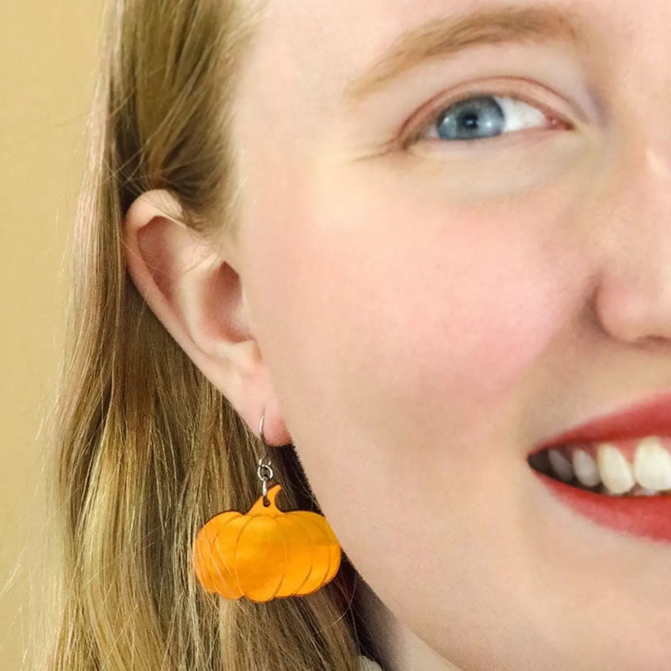 Erstwilder Pumpkin Mirror Drop Earrings - Orange* Essential Earrings
