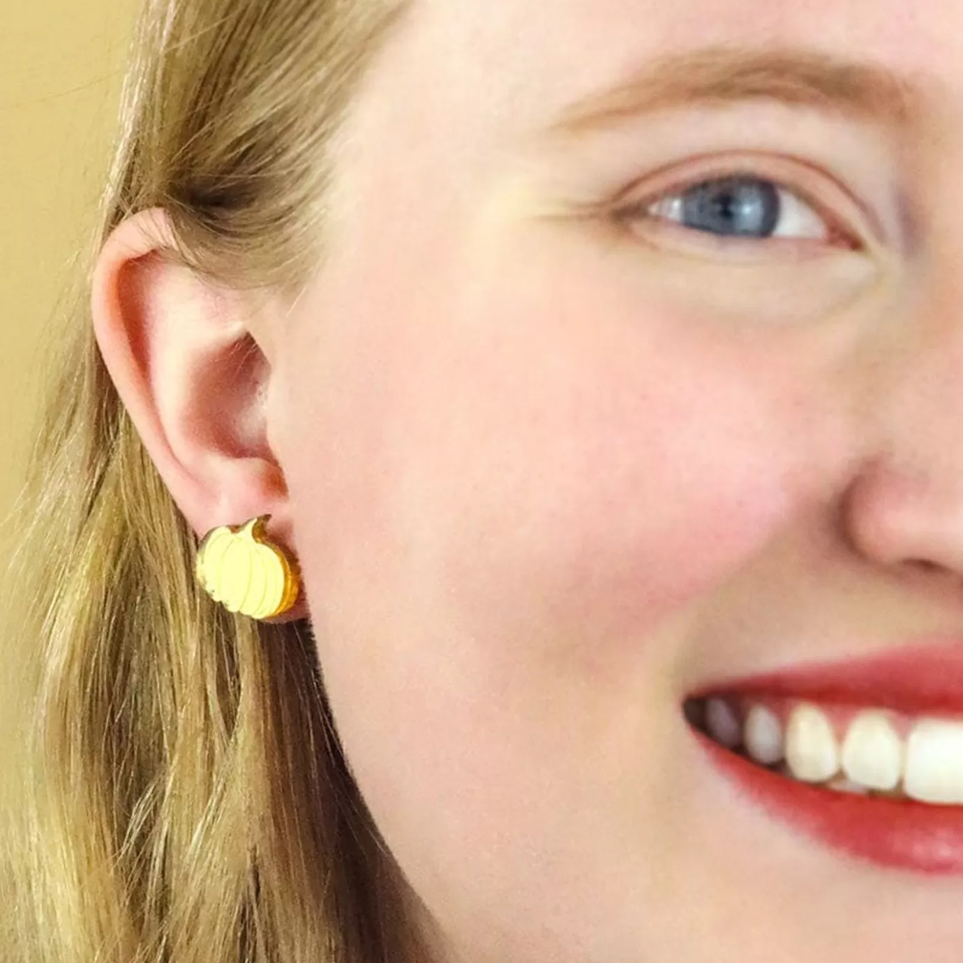 Erstwilder Pumpkin Patch Stud Earrings Set - Gold & Black Gingham* Essential Earrings