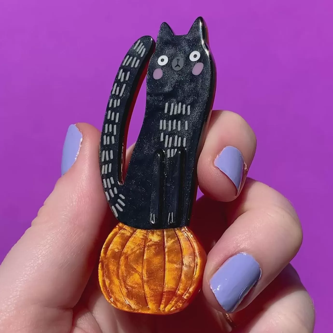 Erstwilder Pumpkin Time Kitty Brooch* Brooches