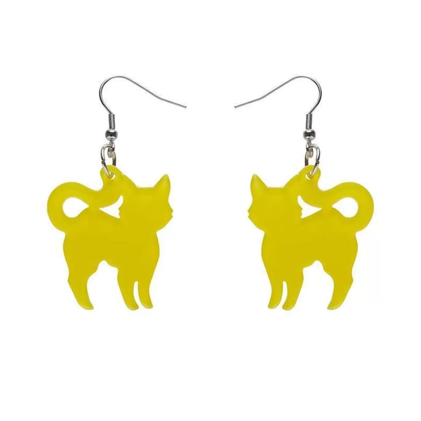 Erstwilder Pussy Cat Bubble Resin Drop Earrings - Yellow* Essential Earrings