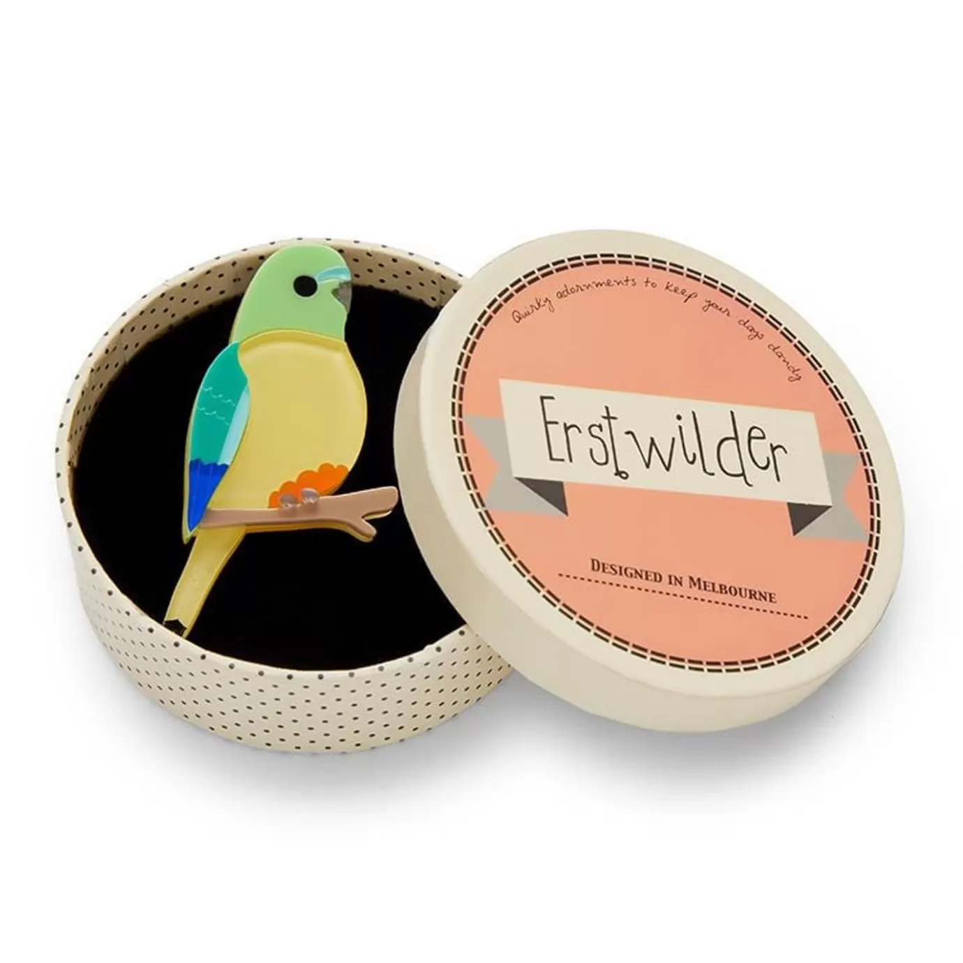 Erstwilder Radiant Rambler Parrot Brooch* Brooches