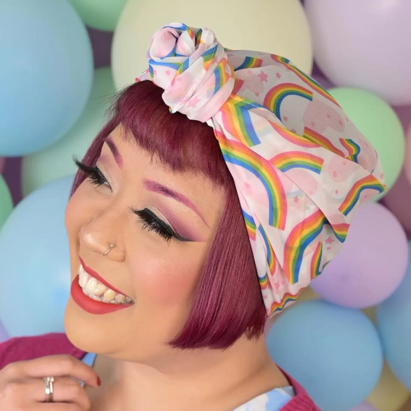 Erstwilder Rainbow Heart Head Scarf* Scarves