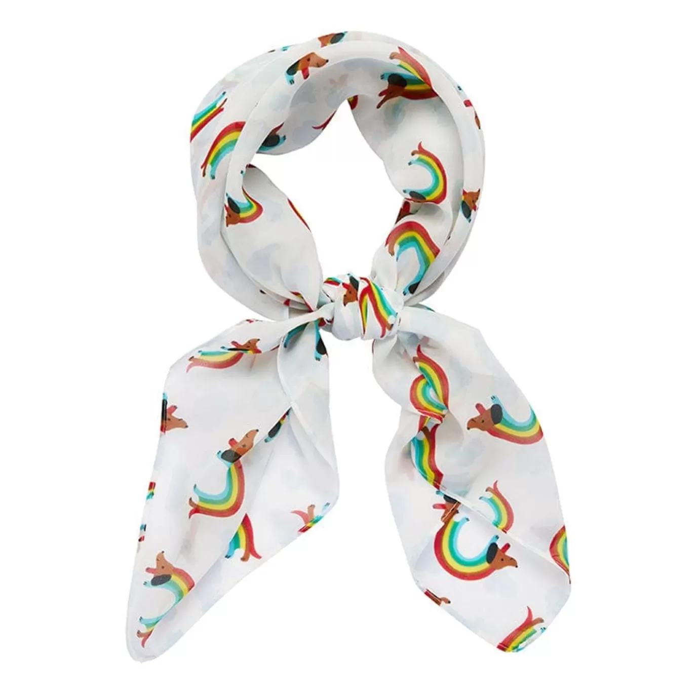 Erstwilder Rainbow Ruff Head Scarf White* Scarves