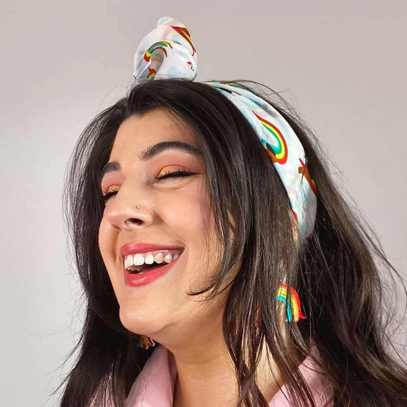 Erstwilder Rainbow Ruff Head Scarf White* Scarves