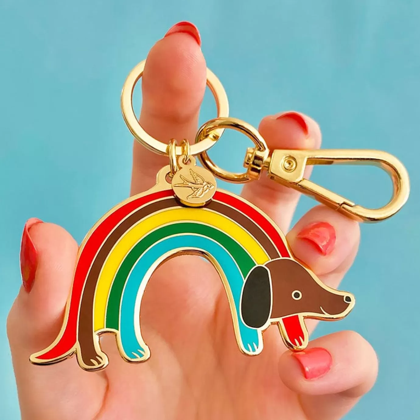 Erstwilder Rainbow Ruff Key Ring* Enamel Key Rings