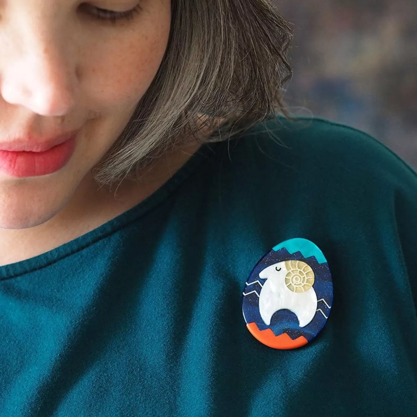 Erstwilder Ram Of Perseverance Brooch* Brooches