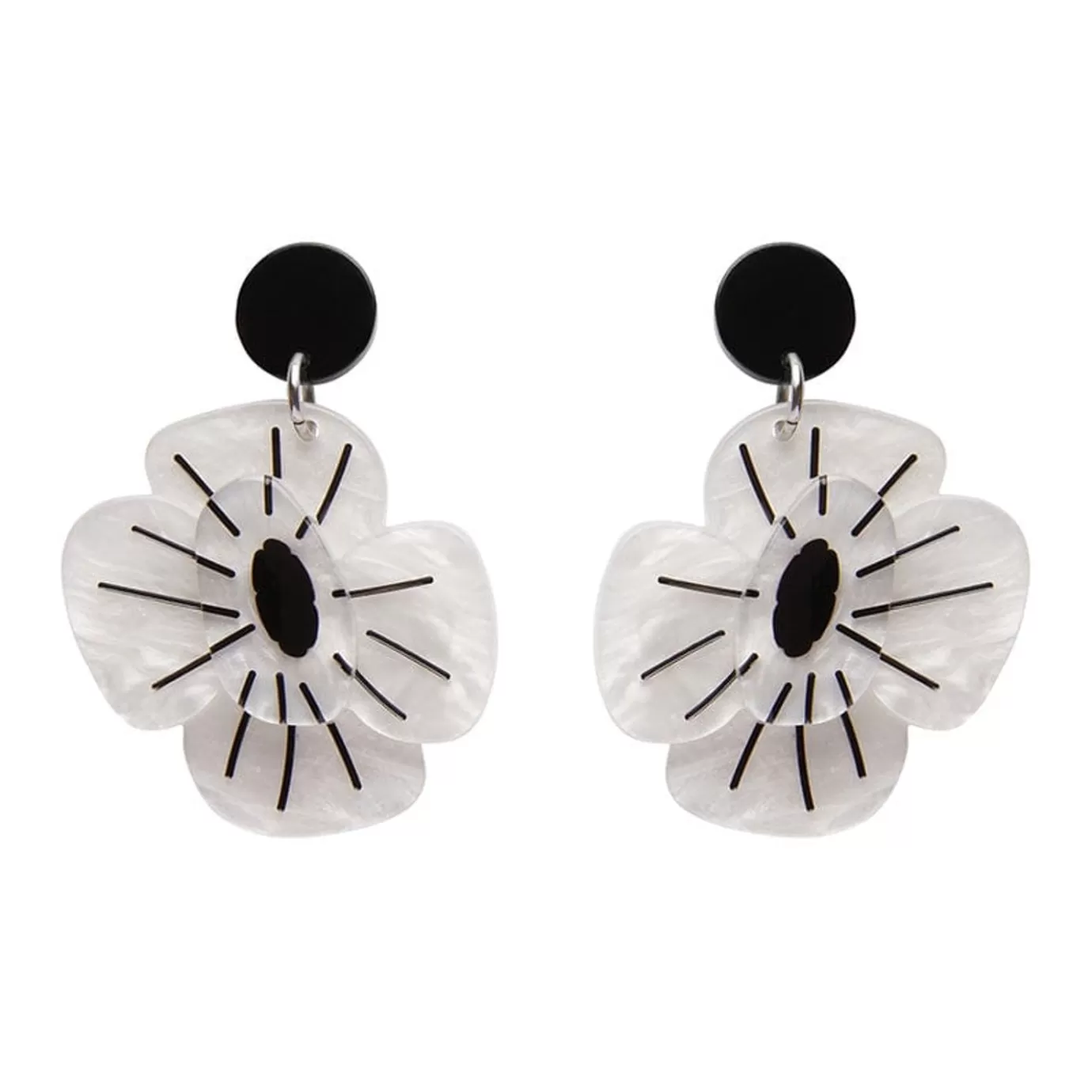 Erstwilder Remembrance Poppy Drop Earrings* Earrings