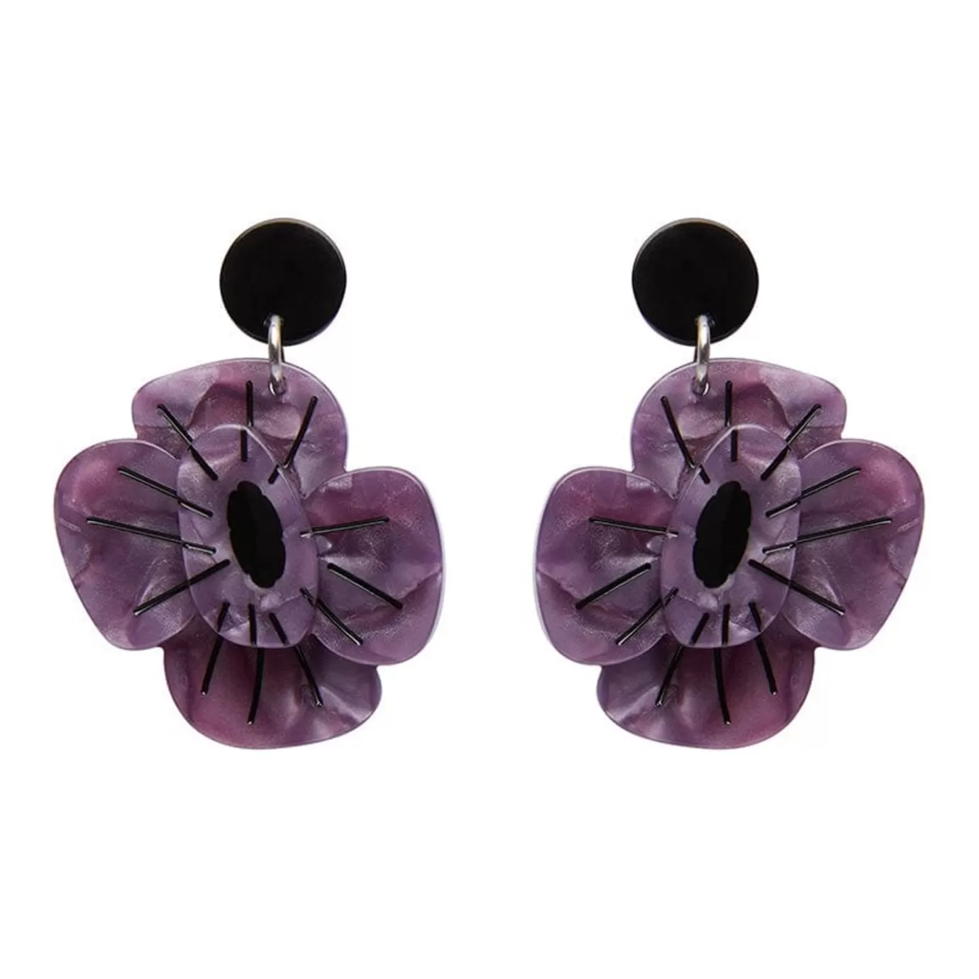 Erstwilder Remembrance Poppy Drop Earrings* Earrings
