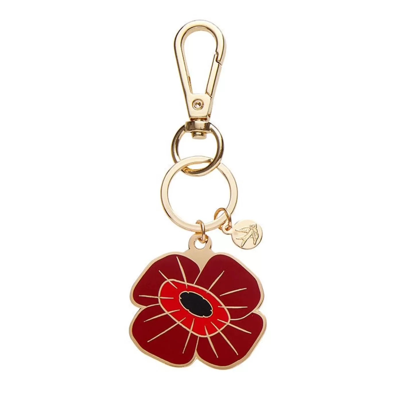 Erstwilder Remembrance Poppy Enamel Key Ring* Enamel Key Rings