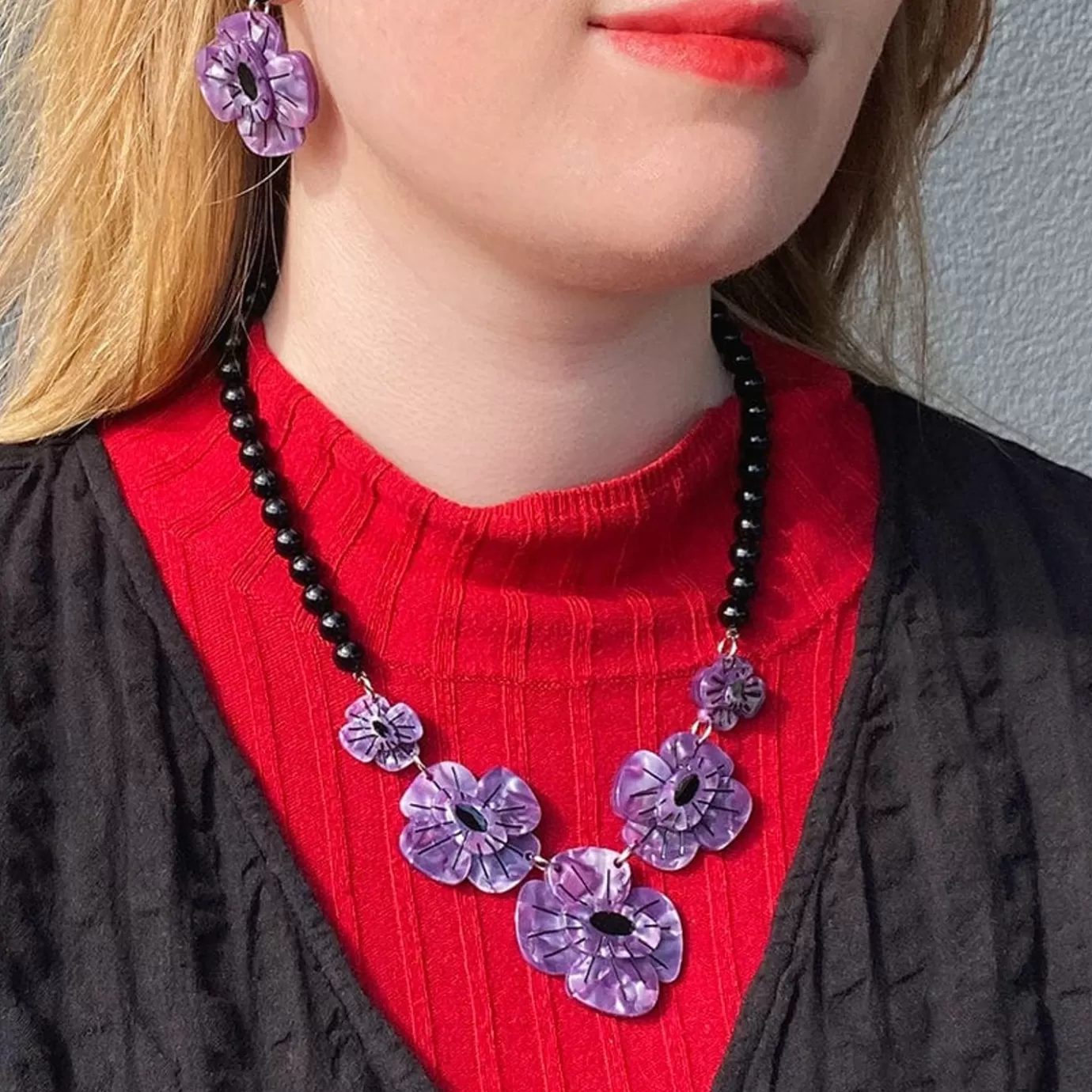 Erstwilder Remembrance Poppy Necklace* Necklaces
