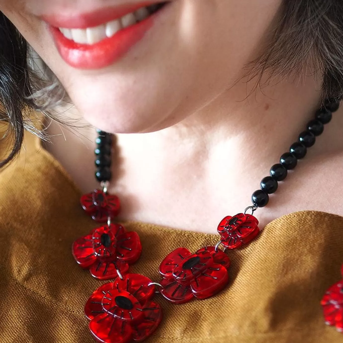 Erstwilder Remembrance Poppy Necklace* Necklaces