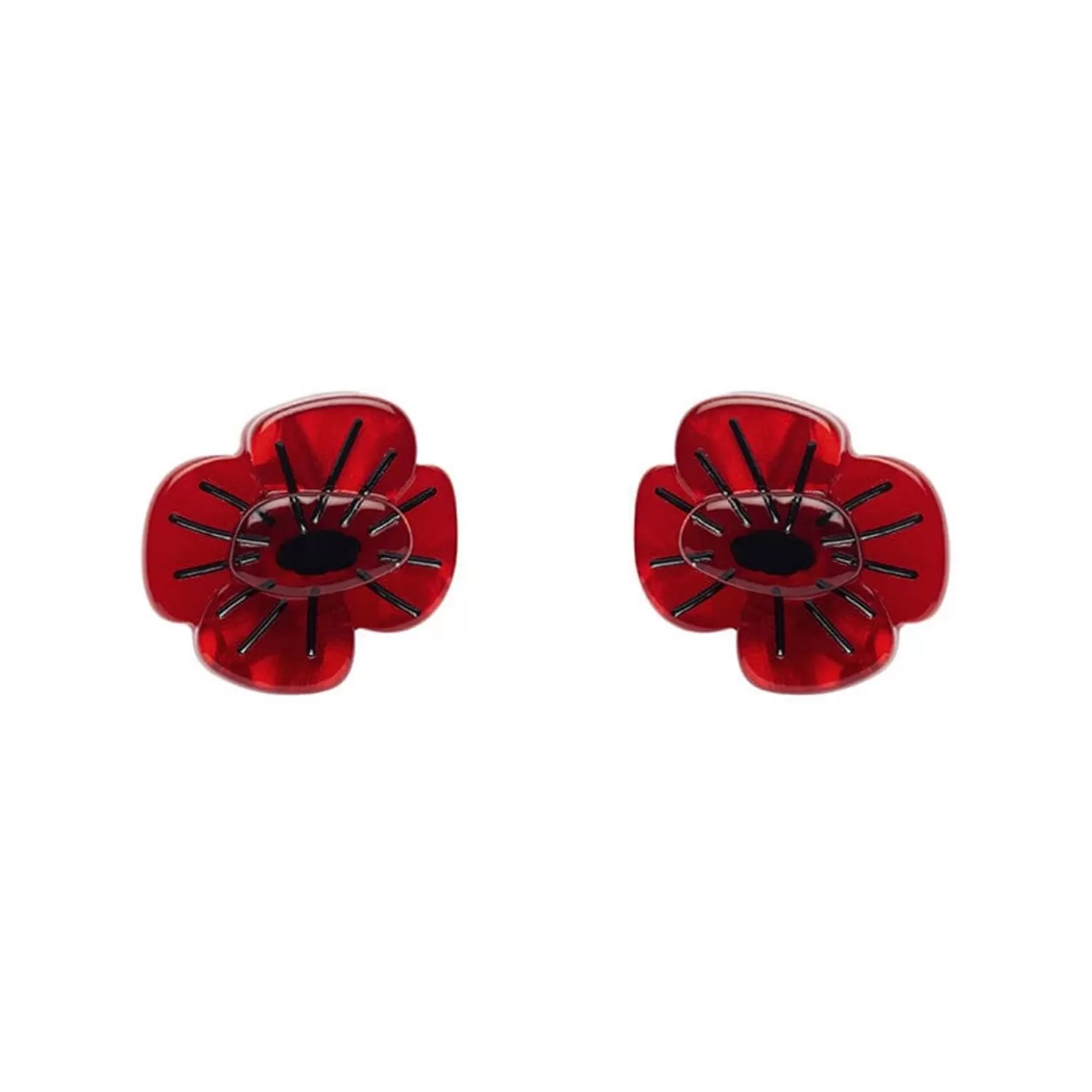 Erstwilder Remembrance Poppy Stud Earrings* Earrings