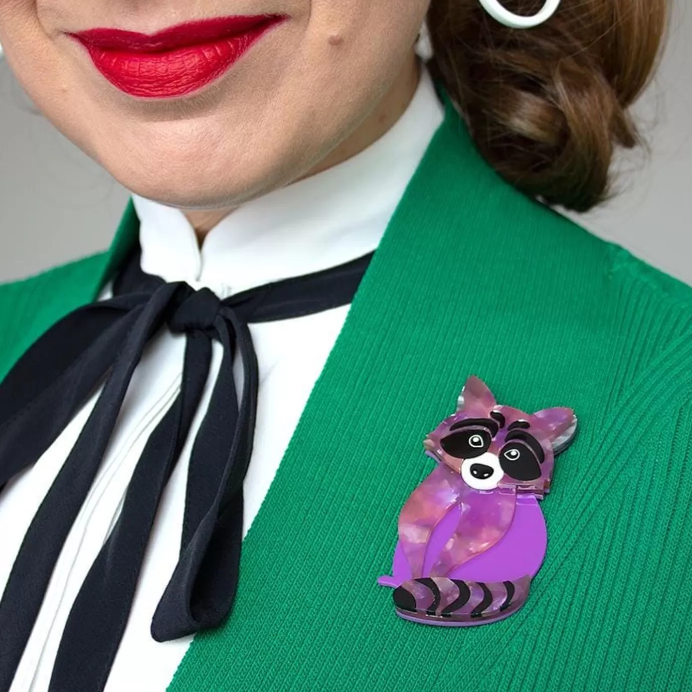 Erstwilder Rocket'S Riot Raccoon Brooch* Brooches