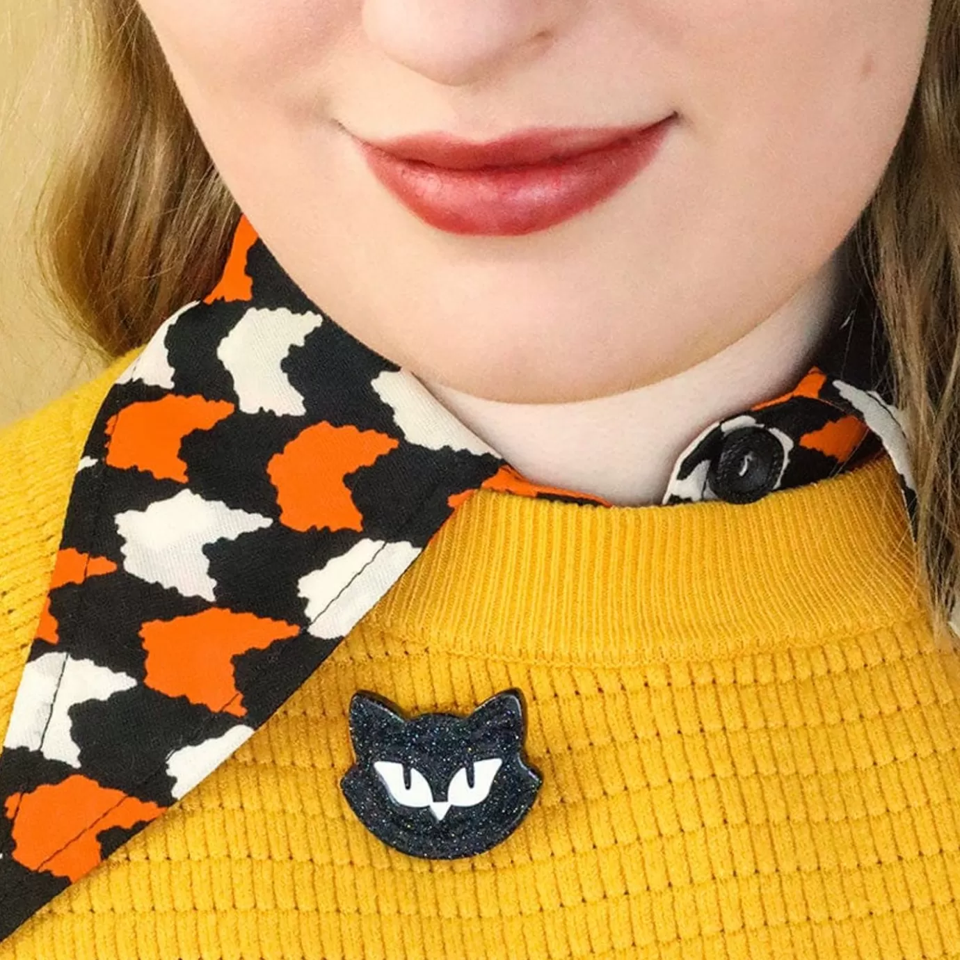 Erstwilder Shadow The Cat Mini Brooch* Brooches