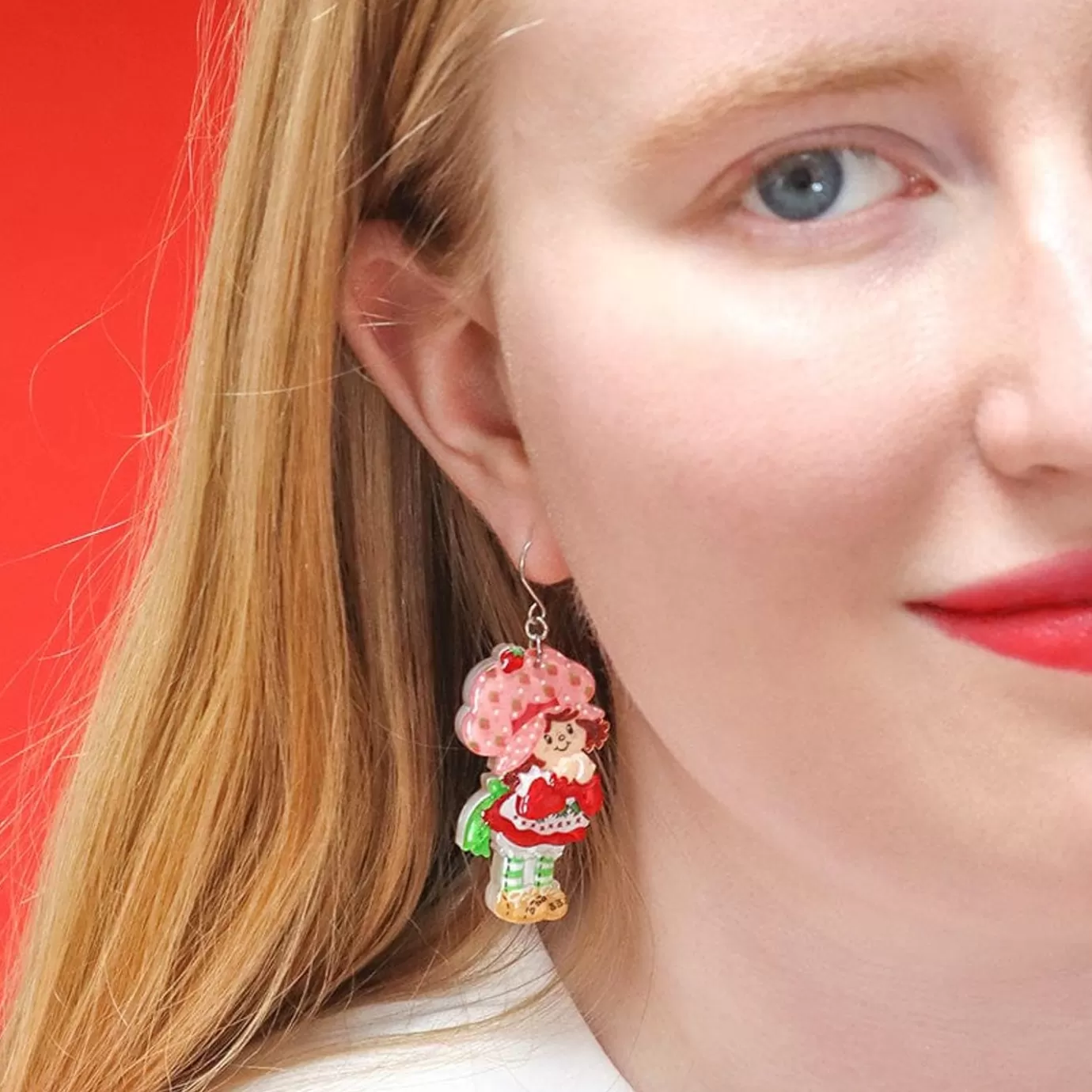 Erstwilder Simple Strawberry Pleasures Drop Earrings* Earrings
