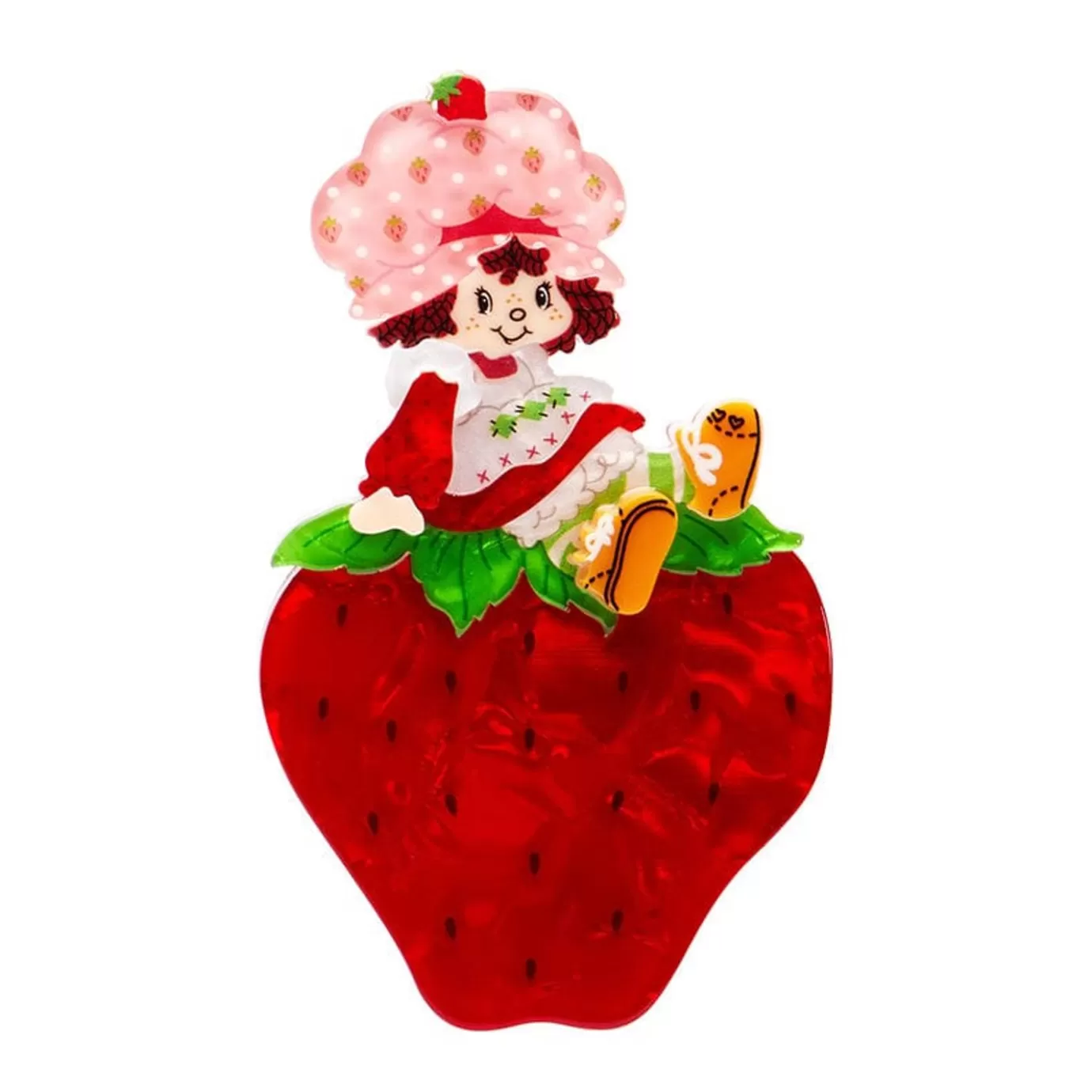 Erstwilder Sitting On A Strawberry Brooch* Brooches