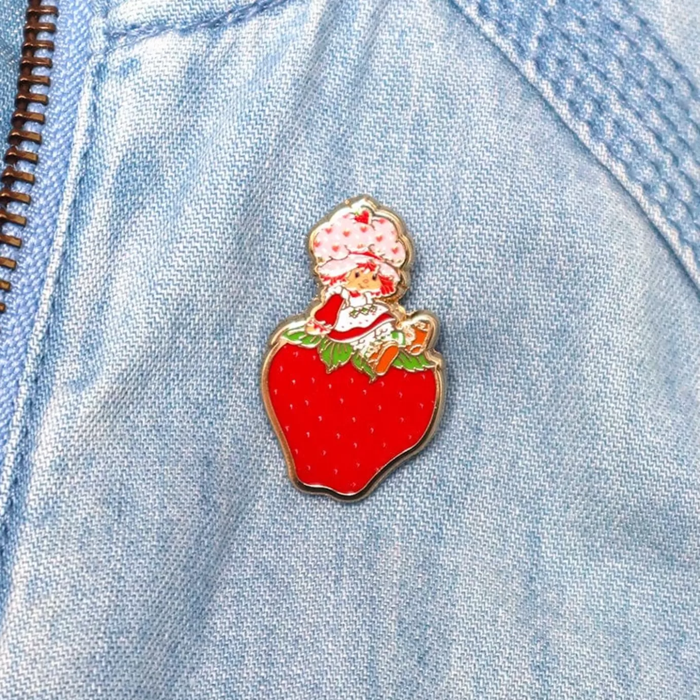Erstwilder Sitting On A Strawberry Enamel Pin* Enamel Pins