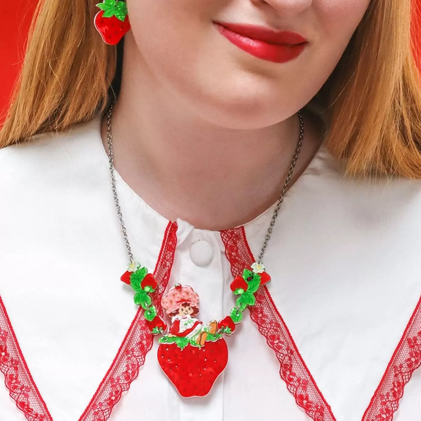 Erstwilder Sitting On A Strawberry Necklace* Necklaces