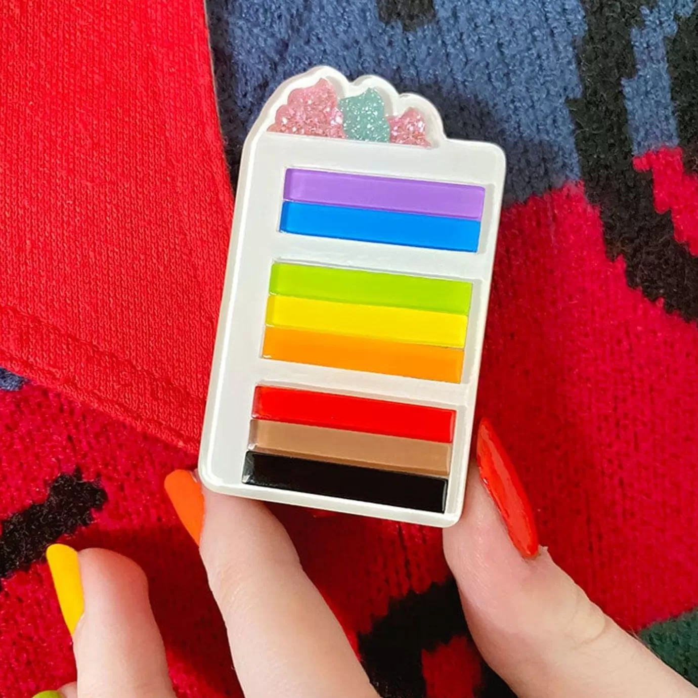 Erstwilder Slice Of Pride Cake Brooch* Brooches