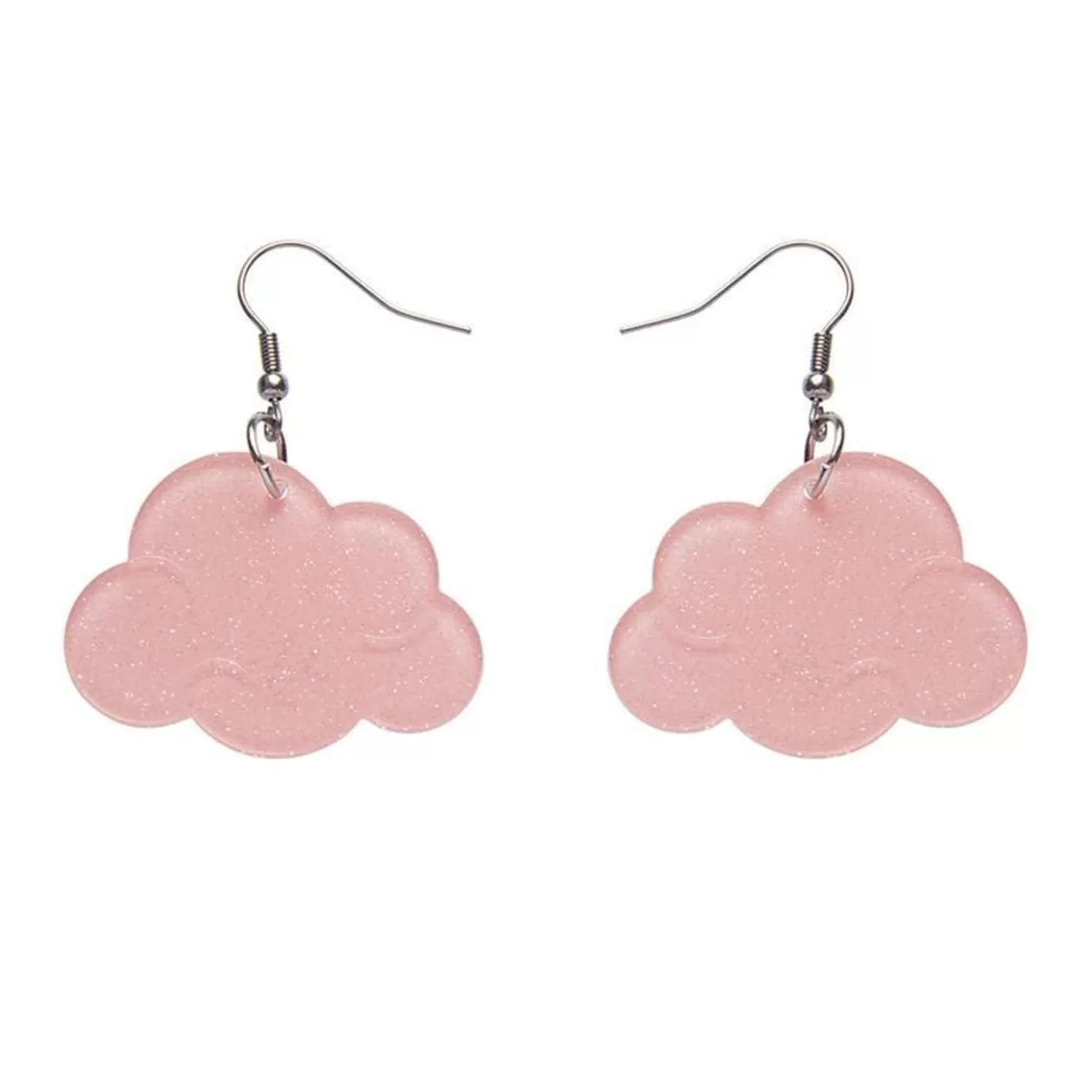 Erstwilder Solid Cloud Glitter Resin Drop Earrings - Pink* Essential Earrings
