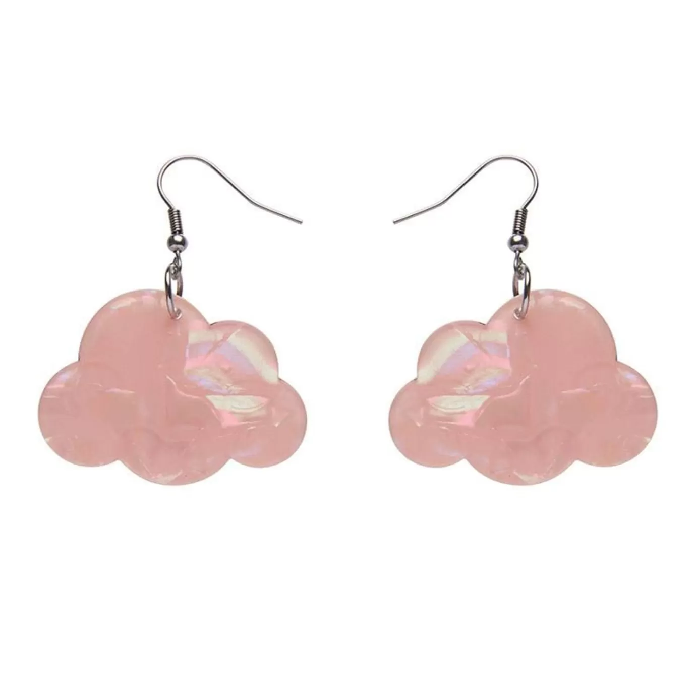 Erstwilder Solid Cloud Solid Glitter Resin Drop Earrings - Pink* Essential Earrings