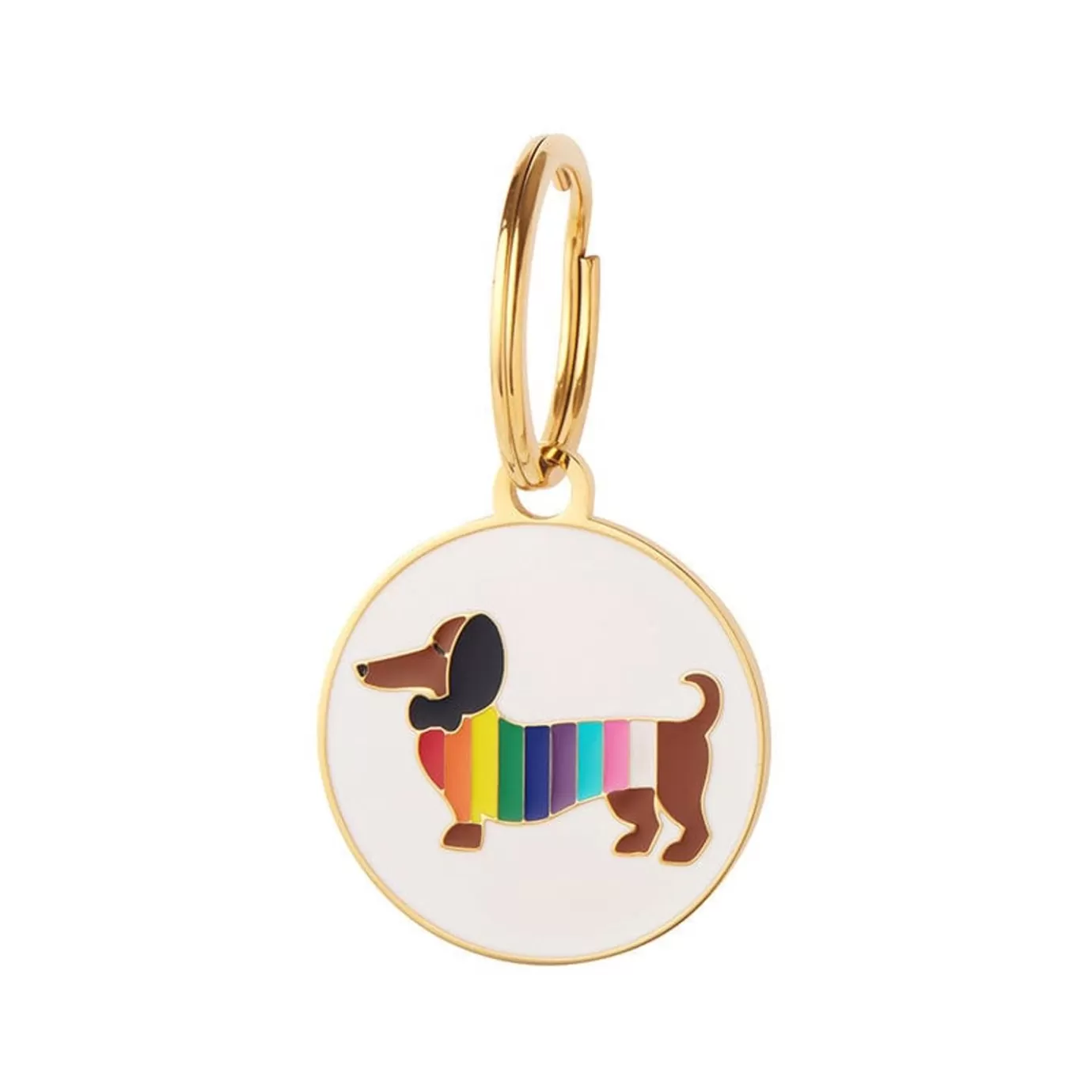 Erstwilder Spiffy The Supportive Dog Enamel Charm* Enamel Key Rings