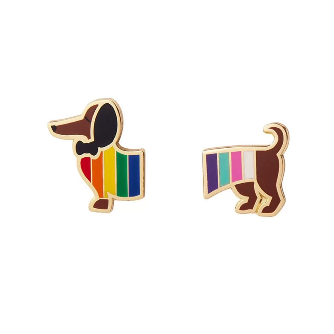 Erstwilder Spiffy The Supportive Dog Enamel Earrings* Enamel Earrings