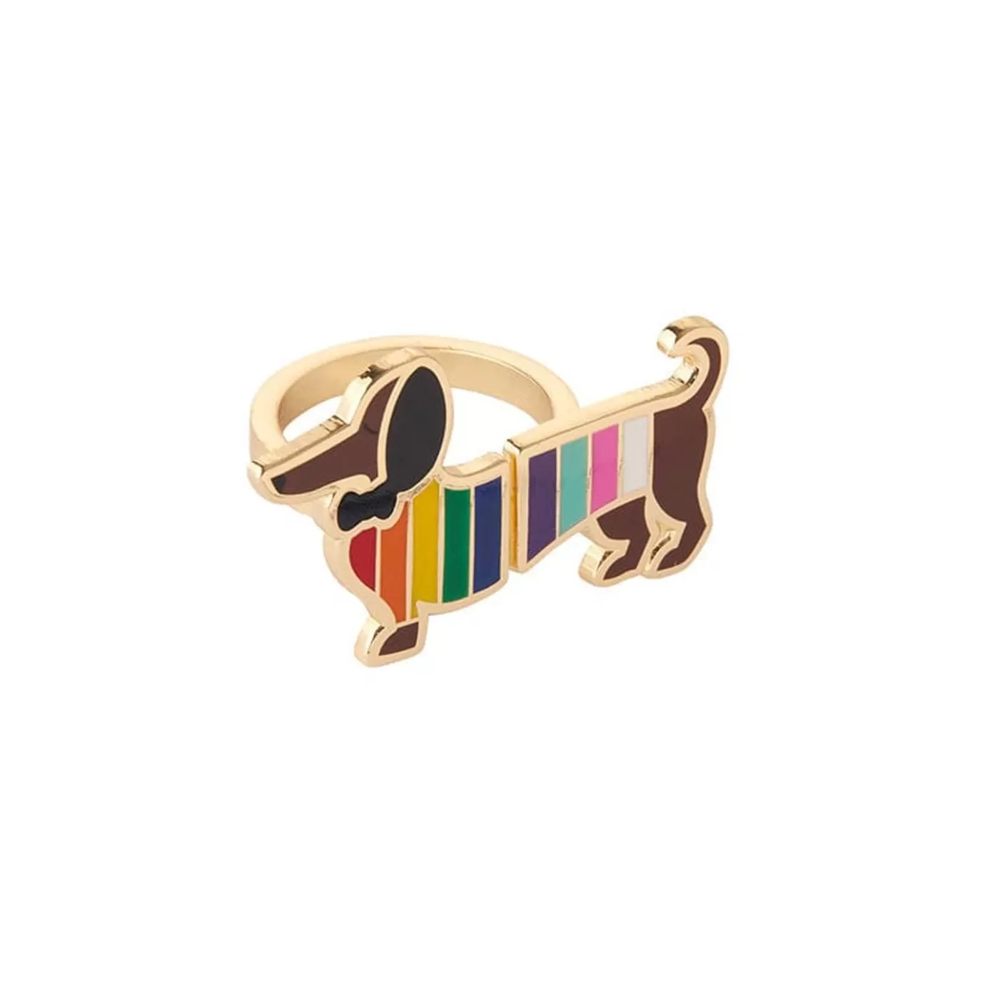Erstwilder Spiffy The Supportive Dog Enamel Ring* Rings