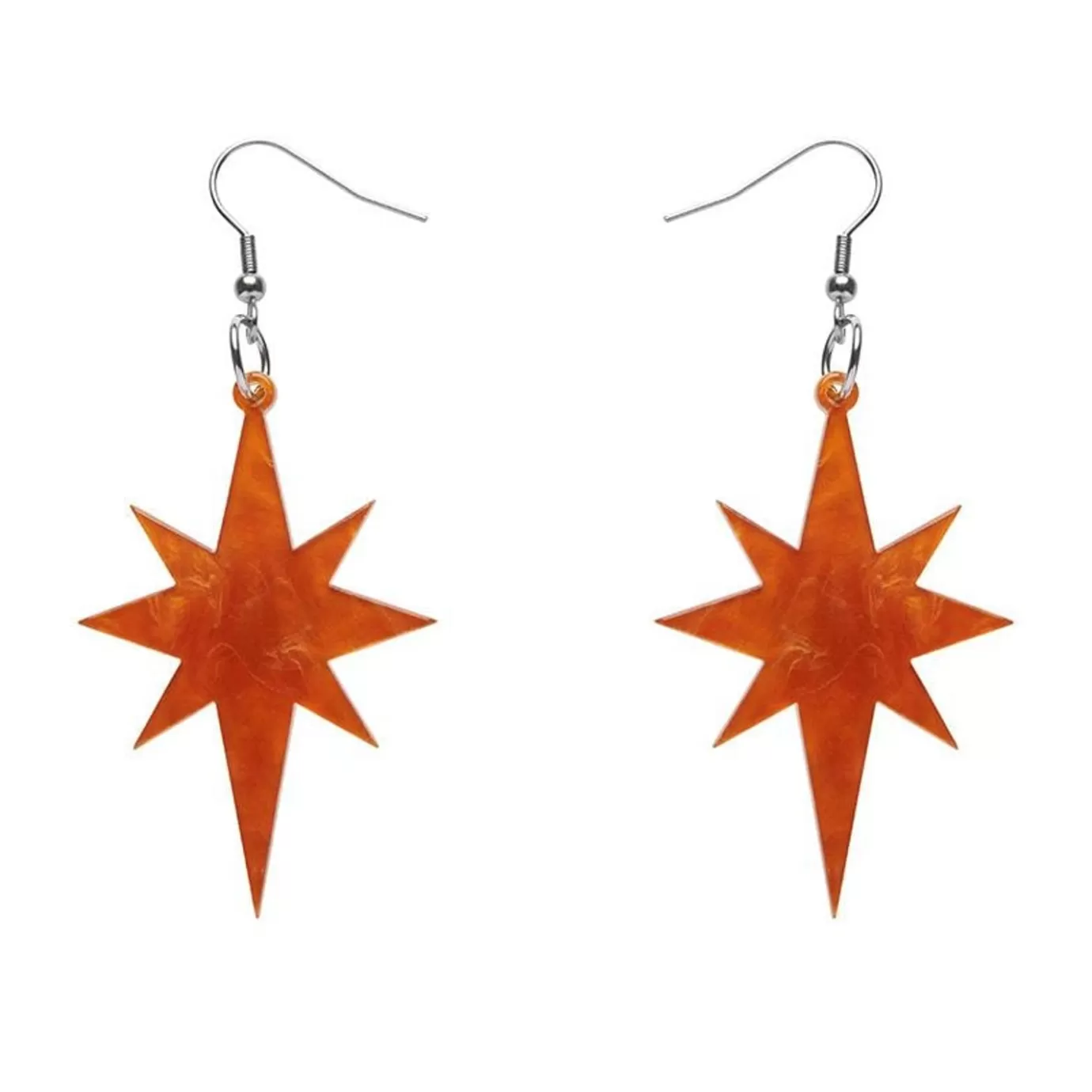 Erstwilder Starburst Ripple Resin Drop Earrings - Orange* Essential Earrings