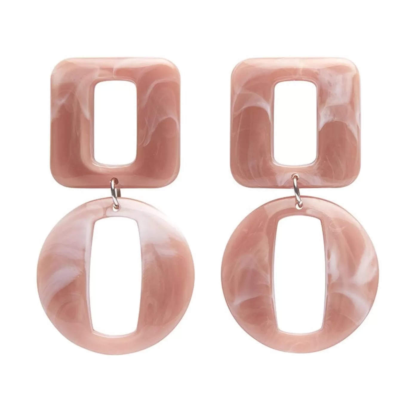 Erstwilder Statement Marble Chunky Drop Earrings - Pink* Essential Earrings