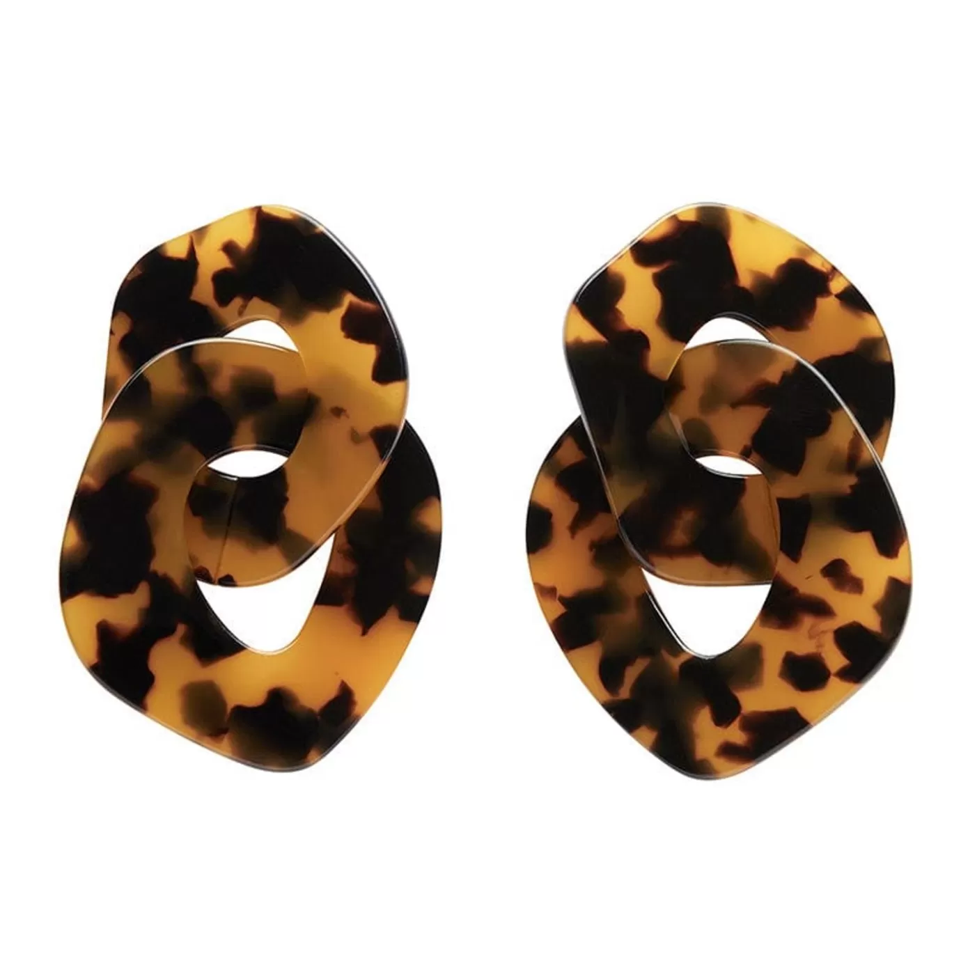 Erstwilder Statement Tort Chunky Chain Earrings - Brown* Essential Earrings
