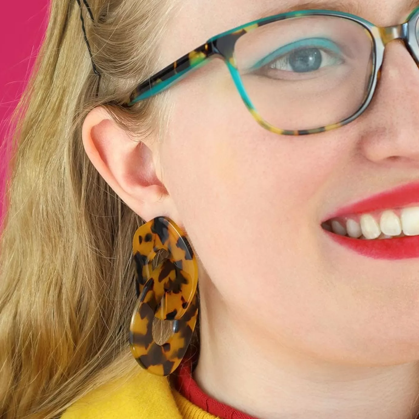 Erstwilder Statement Tort Chunky Chain Earrings - Brown* Essential Earrings