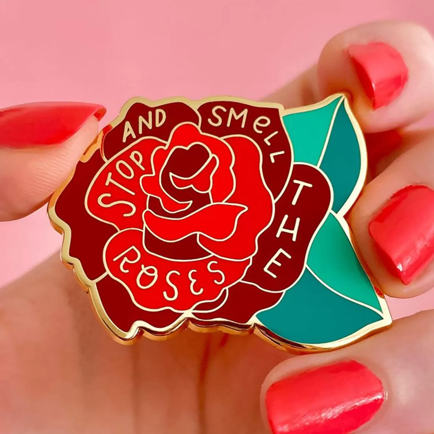 Erstwilder Stop And Smell The Roses Enamel Pin* Enamel Pins