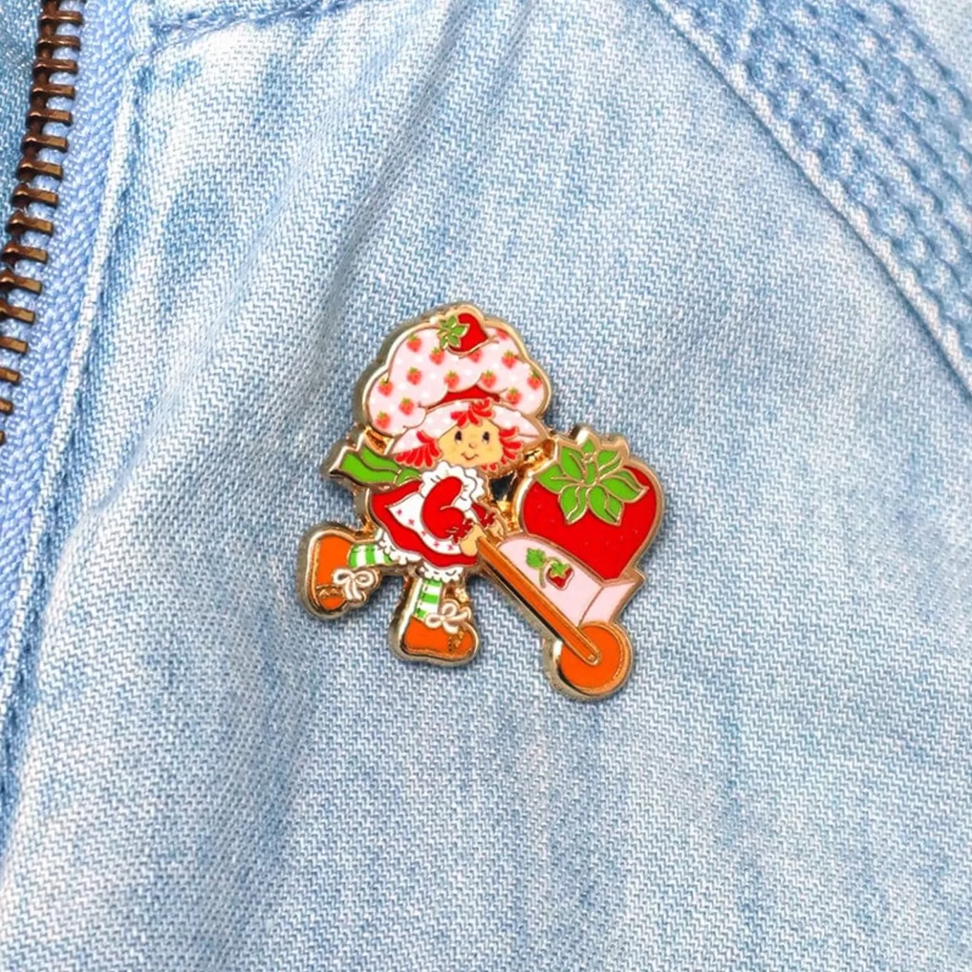 Erstwilder Strawberry Wheelbarrow Enamel Pin* Enamel Pins