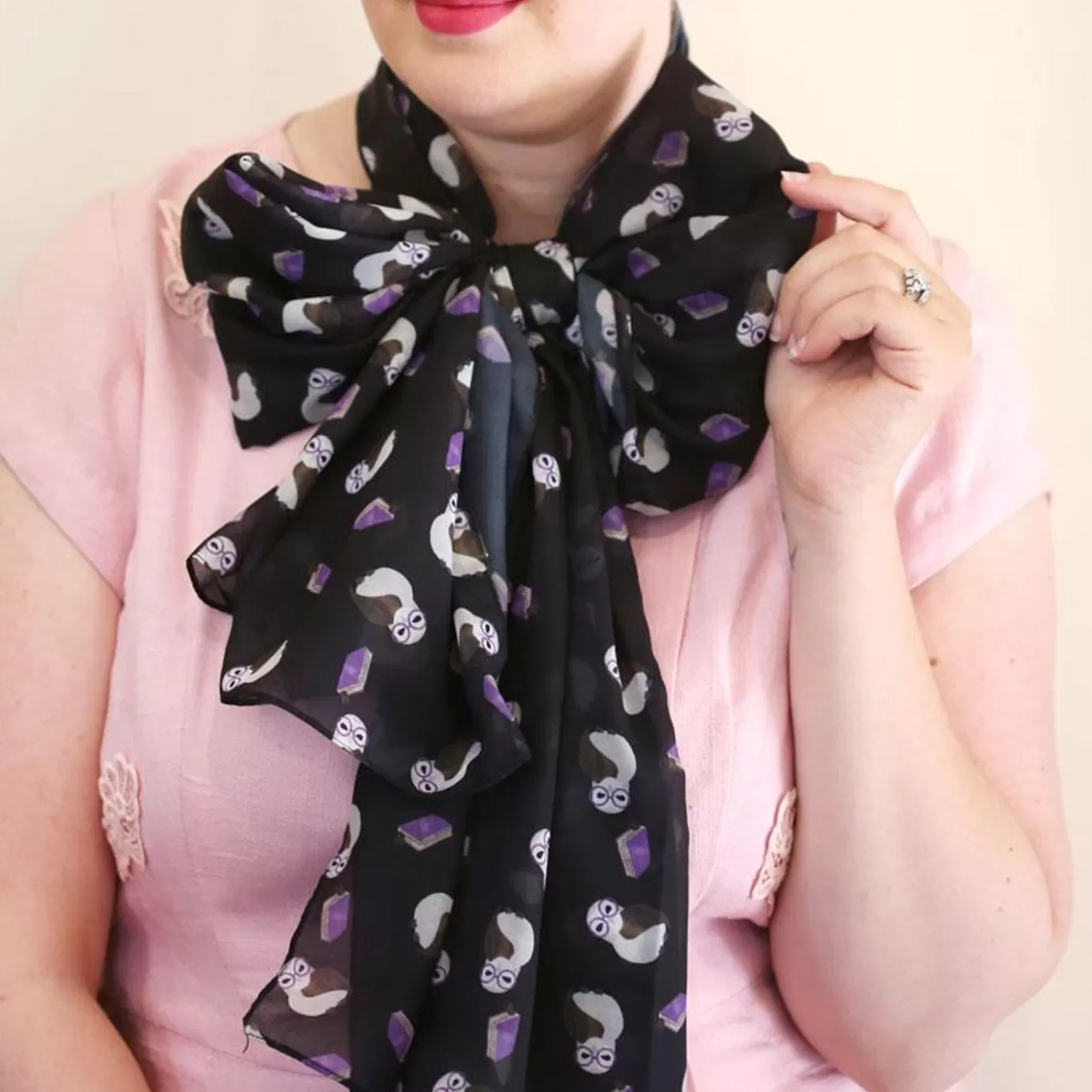 Erstwilder Studious Snow Owl Large Neck Scarf* Scarves