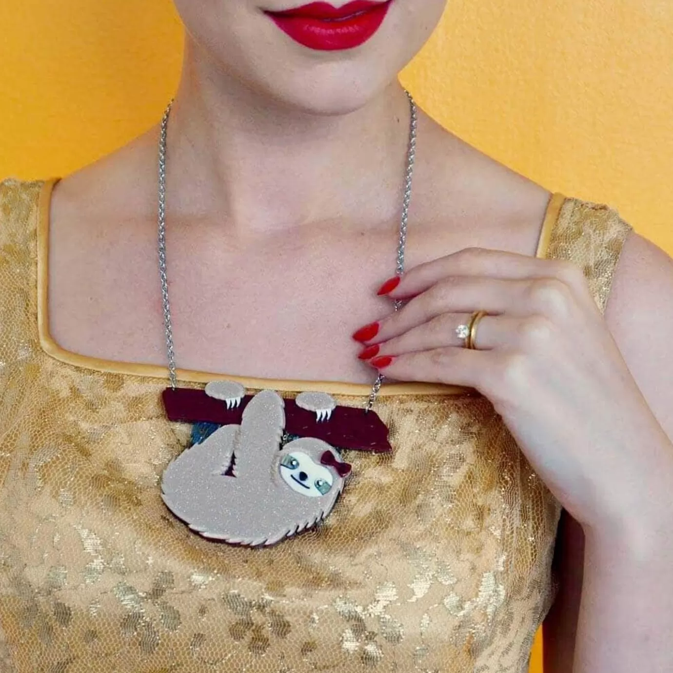 Erstwilder Sybil The Sloth Necklace* Necklaces