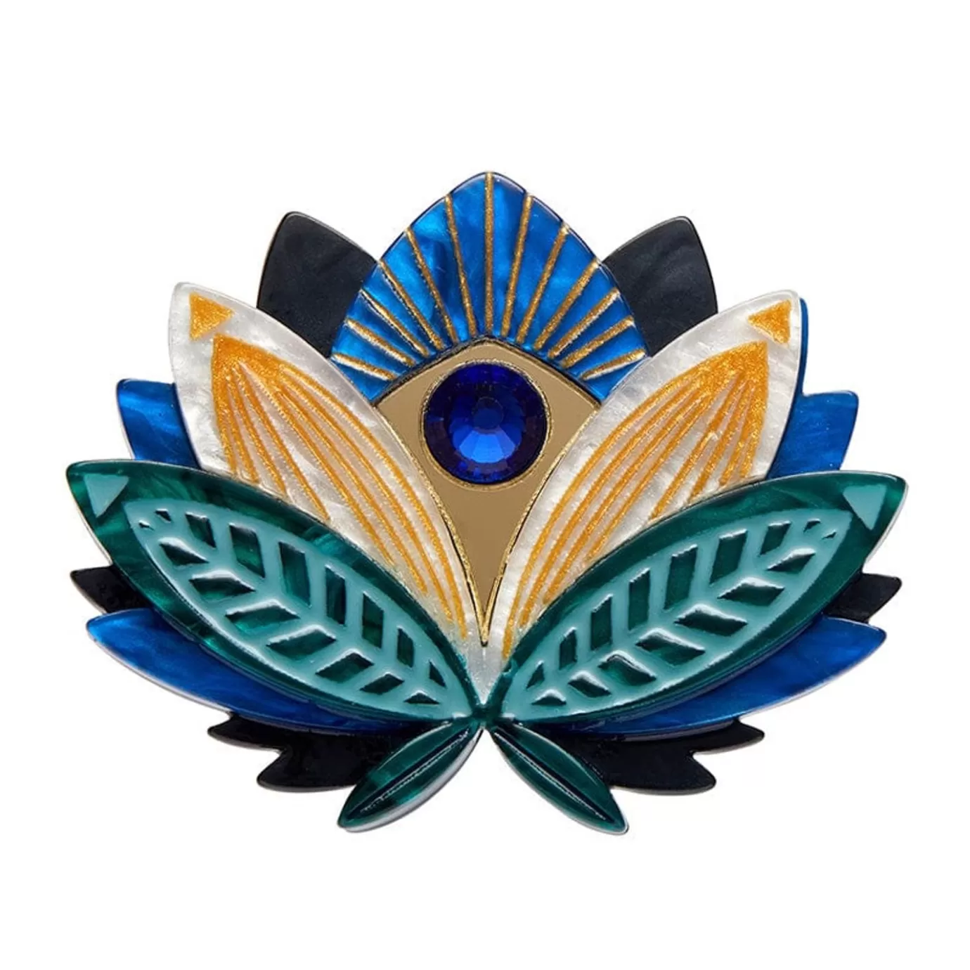 Erstwilder The Blue Lotus Brooch* Brooches