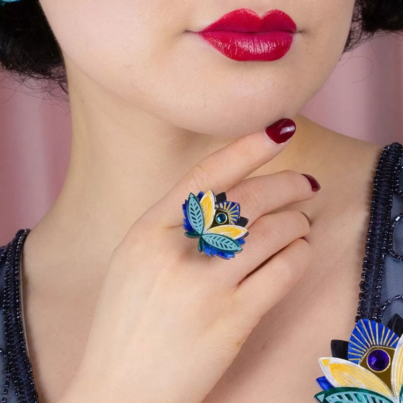Erstwilder The Blue Lotus Ring* Rings