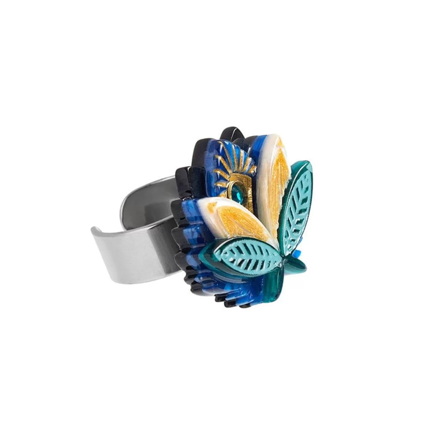 Erstwilder The Blue Lotus Ring* Rings
